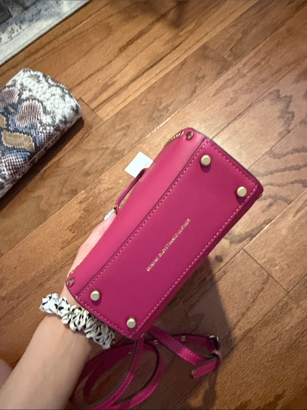 NWT COACH CASHIN MINI HYACINTH PINK CRYSTAL RIVETS MINI TOTE CE729 - Picture 4 of 7